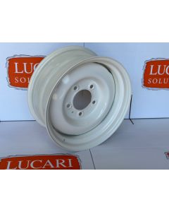 18" x 8" LUCARI WHITE Classic steel wheel Fits Land Rover Defender 90 110 