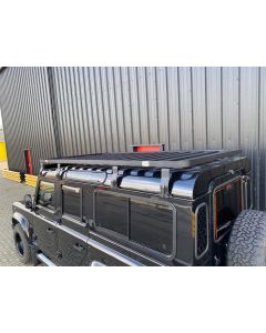 Full length black aluminium roof rack light weight Fits Land Rover Defender 110