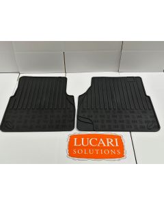 Pair of rubber front floor mats fit Land Rover Defender 90 110 TDCI, R380 & LT77