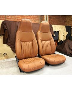 Fluted tan leather heated premium front seats Fit Land Rover Defender 90 110