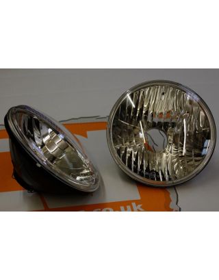 Crystal upgrade headlights/lamps pair 7" bowls  Fit Land Rover Defender 90 110