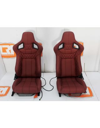 LRI full leather heated front burgundy Corbeau seats Fit Land Rover Defender 90 110