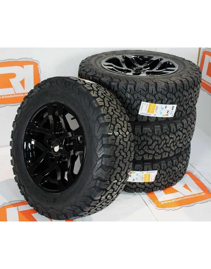 Set of 4 Lucari XTR1 18in Gloss Black Alloy Wheels with BFG KO2 Tyres ...